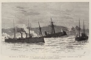 Senkingen av opprørsskipet Blanco Encalada av regjeringens torpedofangere Almirante Lynch og Almirante Condell, i Caldera havn