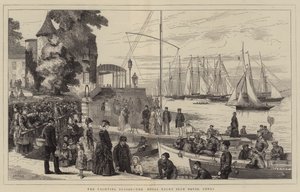 Yachtsesongen, Royal Yacht Club House, Cowes av Joseph Nash