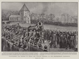 Overføring av restene av prins og prinsesse Bismarck til Friedrichsruh-mausoleet