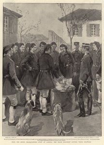 Med den greske hovedkvarterstaben i Larissa, får Erzon-regimentet sin Dejeuner av Joseph Nash