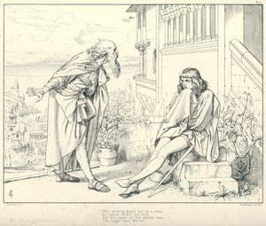 Illustrasjon for Coleridge's Rime of The Ancient Mariner (gravering) av Joseph Noel (after) Paton
