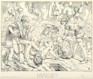 Illustrasjon for Coleridge's Rime of The Ancient Mariner (gravering)