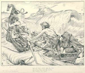Illustrasjon for Coleridge's Rime of The Ancient Mariner (gravering)