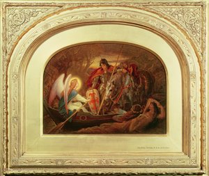 Hvordan en engel rodde Sir Galahad over Dern Mere av Joseph Noel Paton