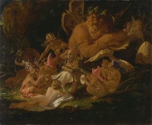 Puck and Fairies, fra "A Midsummer Night's Dream" av Joseph Noel Paton
