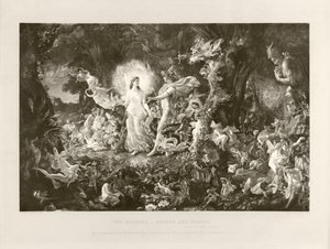 Krangelen - Oberon og Titania (fotogravyr) av Joseph Noel Paton