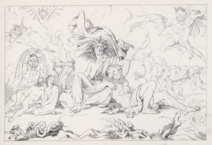 Shakespeares The Tempest, akt I, scene 2 av Joseph Noel after Paton