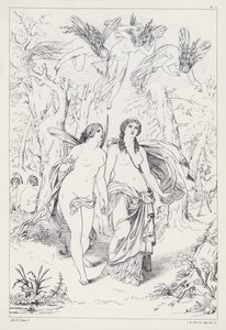 Shelleys Prometheus Unbound, Act II, Scene 1 av Joseph Noel after Paton