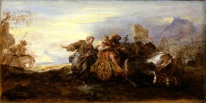 Scene fra antikkens historie, ca. 1680-90 (olje på papir på lerret)