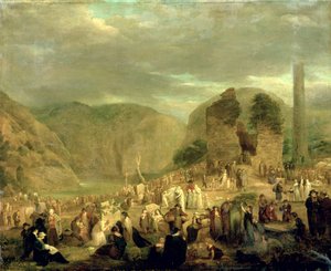 All Souls"-dagen i kirkegården i Glendalough av Joseph Peacock