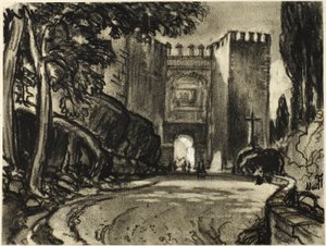 En port til Segovia av Joseph Pennell