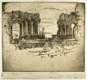 Aetna fra Taormina av Joseph Pennell