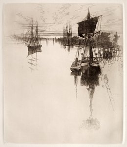 Under Chestnut Street Bridge, Philadelphia, 1884. av Joseph Pennell