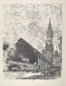 Broad St. Station av Joseph Pennell