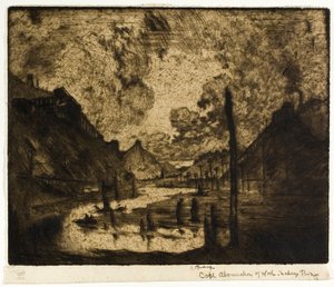 Kull - Arbeidets avskyelighet, Mahanoy River av Joseph Pennell