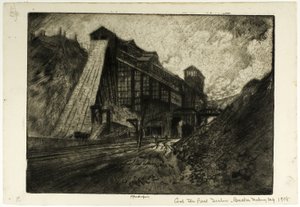 Kull — The Great Incline, Breaker, Mahanoy City av Joseph Pennell