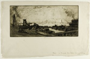 Coal Wharves, Staten Island, nr. II av Joseph Pennell