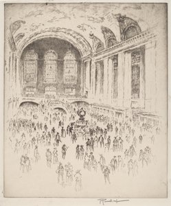 Concourse, Grand Central, New York av Joseph Pennell