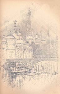 Tidlig kveldseffekt, Paris-utstillingen, 1901 av Joseph Pennell
