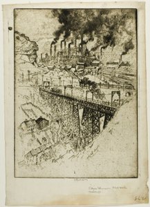 Edgar Thompson Works, Bessemer av Joseph Pennell