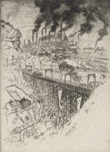 Edgar Thomson Works, Bessemer, 1909. av Joseph Pennell