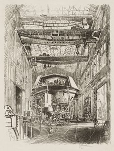 English War Work: Building the Great Turret av Joseph Pennell