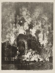 English War Work: Furnaces at Night av Joseph Pennell