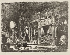 Engelsk krigsarbeid: The Gun Forge av Joseph Pennell