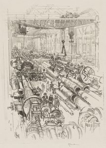 Engelsk krigsarbeid: The Gun Shop av Joseph Pennell