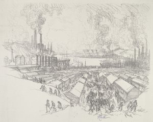 Klokken fem av Joseph Pennell