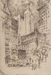 Fire-etasjers hus, 1904. av Joseph Pennell