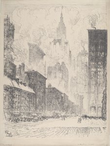 Fra Fulton Street, 1910. av Joseph Pennell