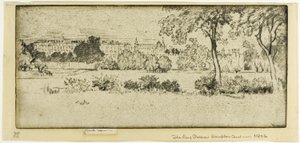 Hampton Court, Long Palace av Joseph Pennell