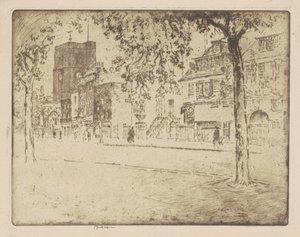 Hus der Whistler døde av Joseph Pennell