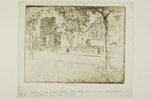 Hus der Whistler døde av Joseph Pennell