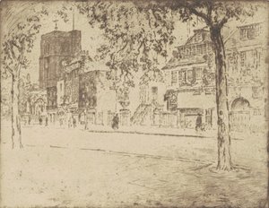 Huset der Whistler døde, 1904. av Joseph Pennell