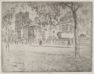 Huset der Whistler døde, 1904. av Joseph Pennell
