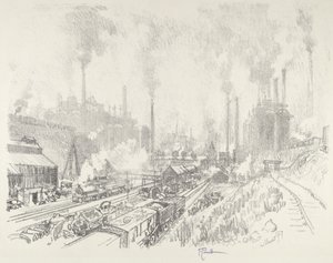 I Land of Iron and Steel, 1916. av Joseph Pennell