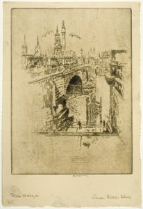 London Bridge-trapper av Joseph Pennell