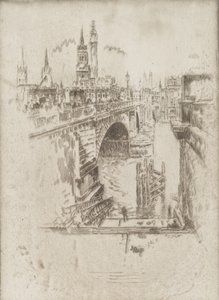 London Bridge Stairs, 1903. av Joseph Pennell