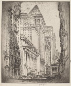 New York børs av Joseph Pennell