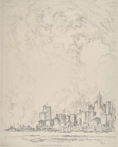 New York fra Brooklyn av Joseph Pennell