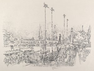 Oberbaum-broen, Berlin av Joseph Pennell