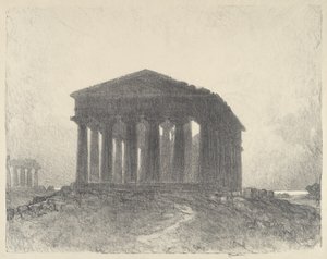 Paestum, kveld, 1913. av Joseph Pennell