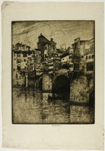 Ponte Vecchio, Firenze av Joseph Pennell