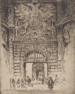 Visagara-porten, Madrid-porten, Toledo, 1904. av Joseph Pennell