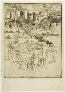 Jernbanestasjon, Pittsburgh av Joseph Pennell