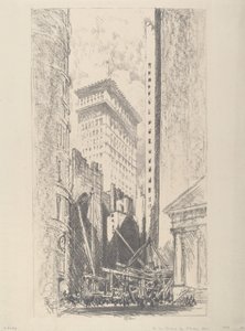 Gjenoppbygging av Broad Street av Joseph Pennell