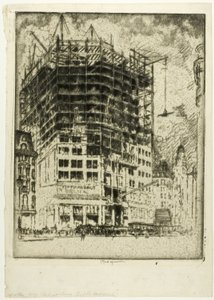 Gjenoppbygging av Fifth Avenue av Joseph Pennell
