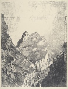 Veien til den hvite byen, nr. II, 1912. av Joseph Pennell
